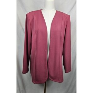 Fashion Nova 1X Rose Open Front Long Sleeve Blazer Cardigan Feminine  Career